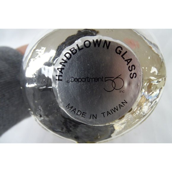 Dept 56 9" Hand Blown Mercury Glass Snowman Christmas Decoration Hand Painted - Picture 4 of 4